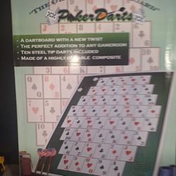 Dart Board Poker Style New