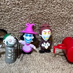 Disney Nightmare before Christmas keychain lot of 5 Mayor Jack Lock Shock Barrel