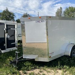 NEW 2025 Cynergy 5x8 V Nose Enclosed Trailer 
