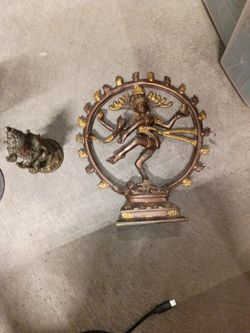 Nataraja Dancing Shiva Bronze-Tone Statue