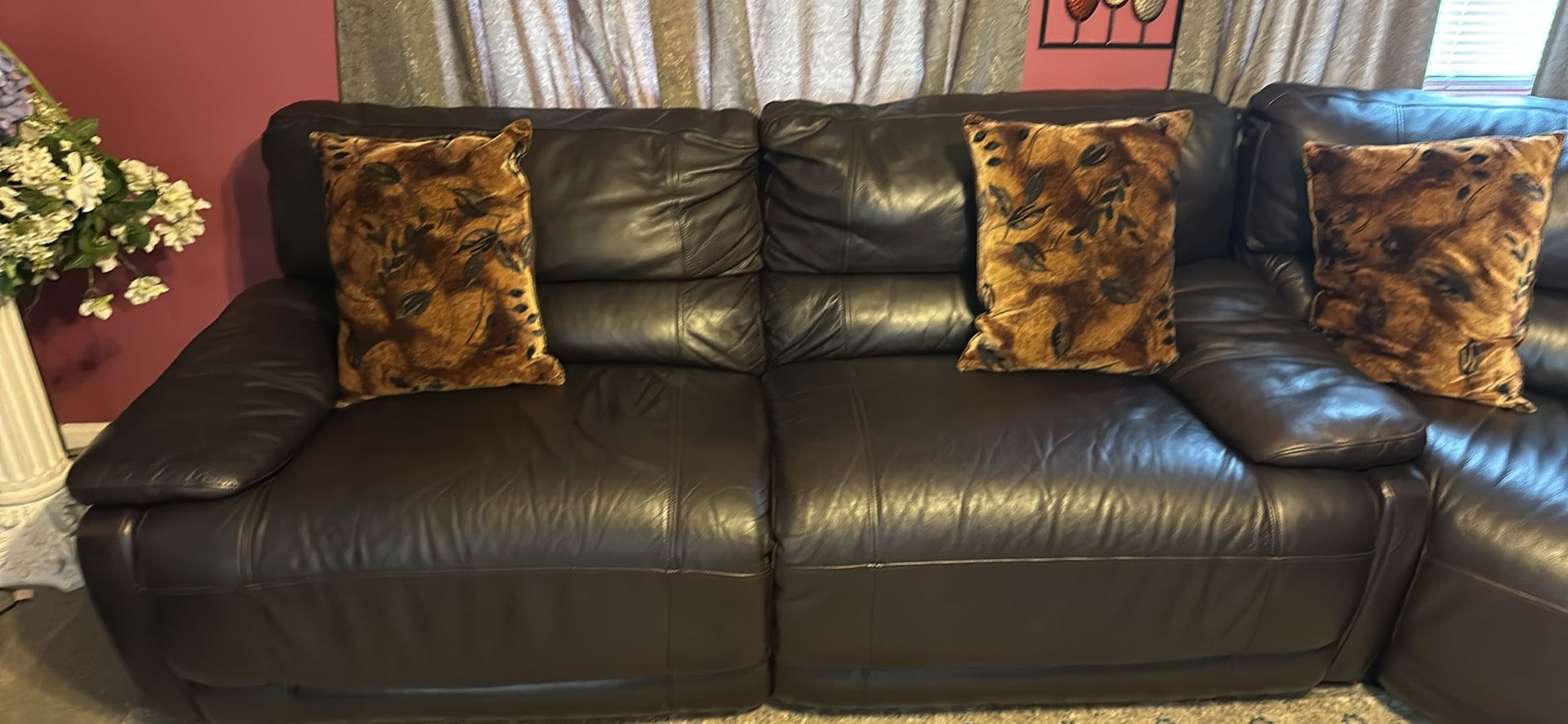 Black Leather Sectional Couch