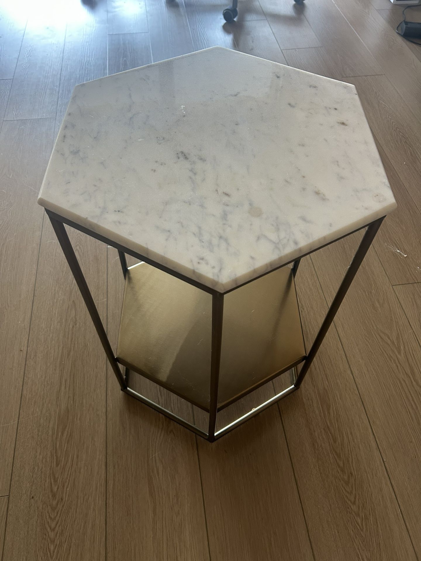Hexagonal Marble End Table From Target