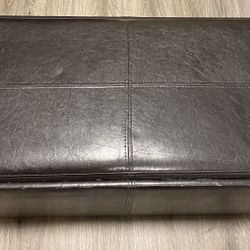 Large Leather Storage Ottoman - FREE