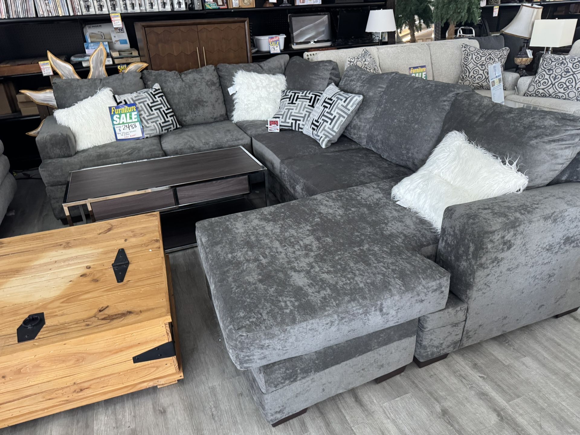 Grey U Shaped Sectional