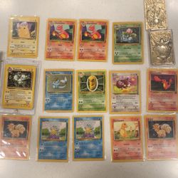 1999 Vintage Pokemon Cards And 1999 23 K Burger King Gold Plated Cards Charizard And Togepi