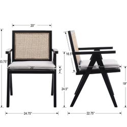Rattan Black Dining Chair