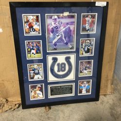 Peyton Manning Autographed Colts Wall Decor 