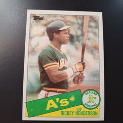 Topps 1985 Rickey Henderson #115 Oakland A's Baseball Card