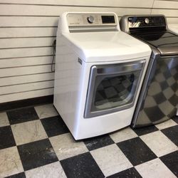 #154 White LG Gas Top Load Dryer 