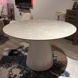 beige stone table