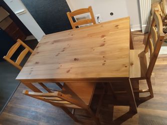 IKEA wood Table and chairs