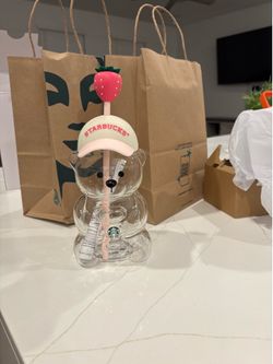 Pink bear cup