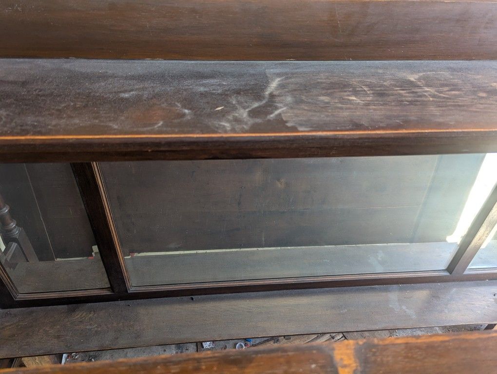 Antique Hutch With Beveled Mirror Back. Must Haul Away. 