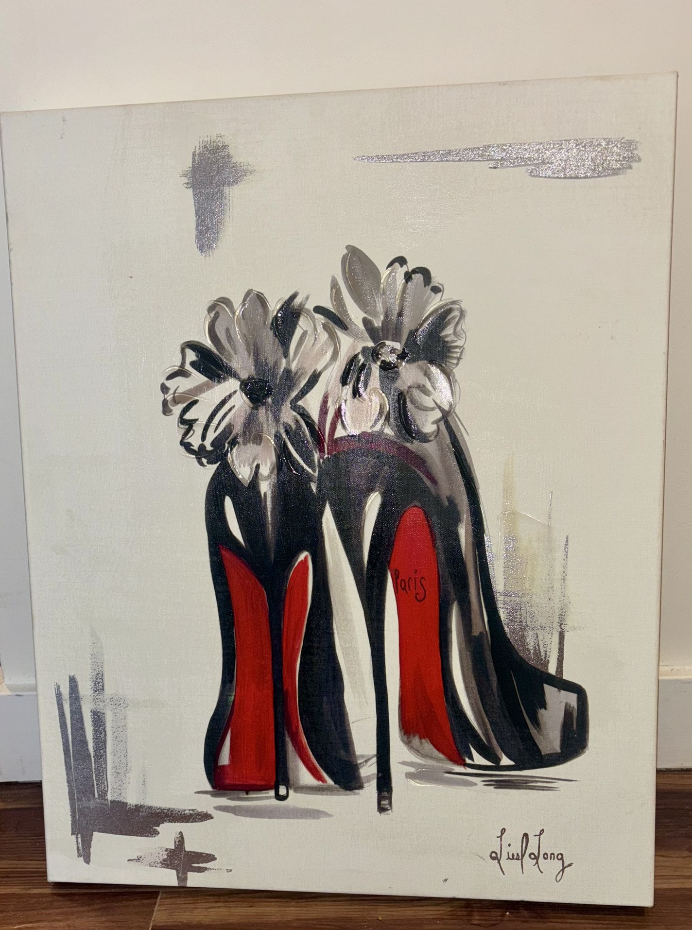 Christian Louboutin Red Bottom Shoe Canvas
