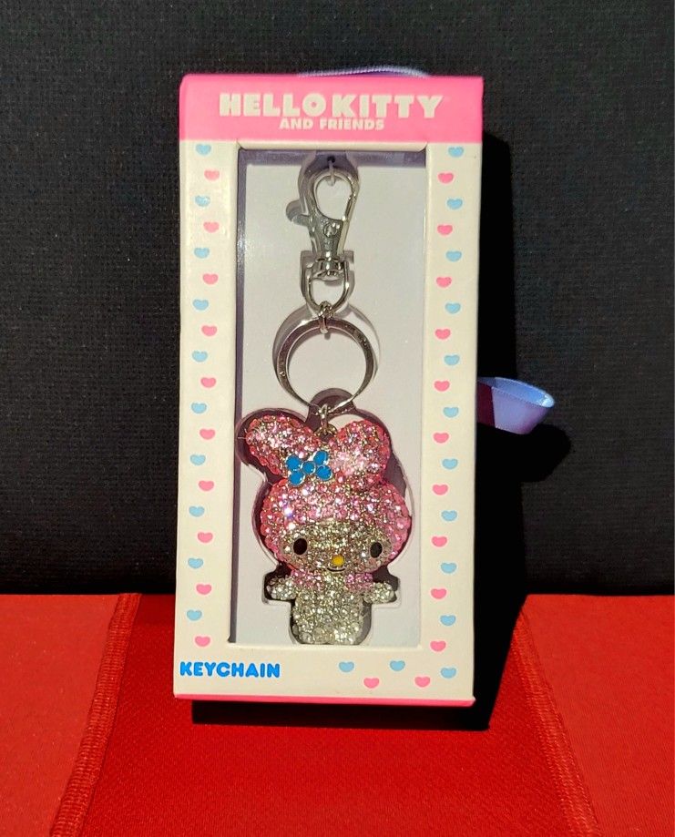 🩷My Melody rhinestone 3D Bling keychain (kawaii)