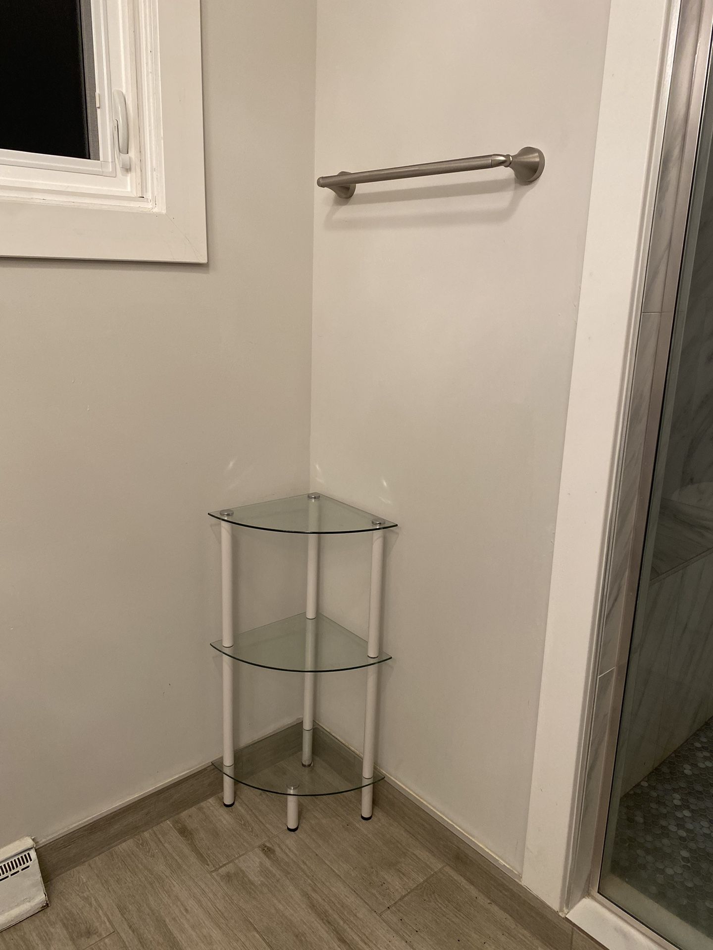 3-Tier Glass Corner Shelf
