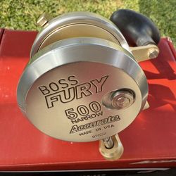 Accurate Boss Fury 500-N (Narrow) Conventional Saltwater Fishing Reel (Right Hand)