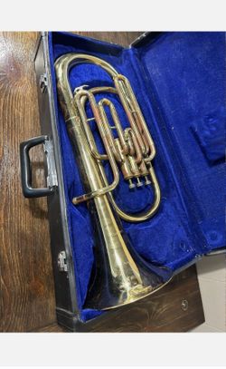 Lark M4051 Euphonium Gold Lacquered Brass 3-Valve Piston & Case No Mouthpiece