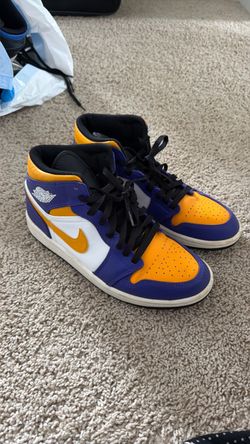 Nike Air Jordan 1 Mid Lakers Sneakers