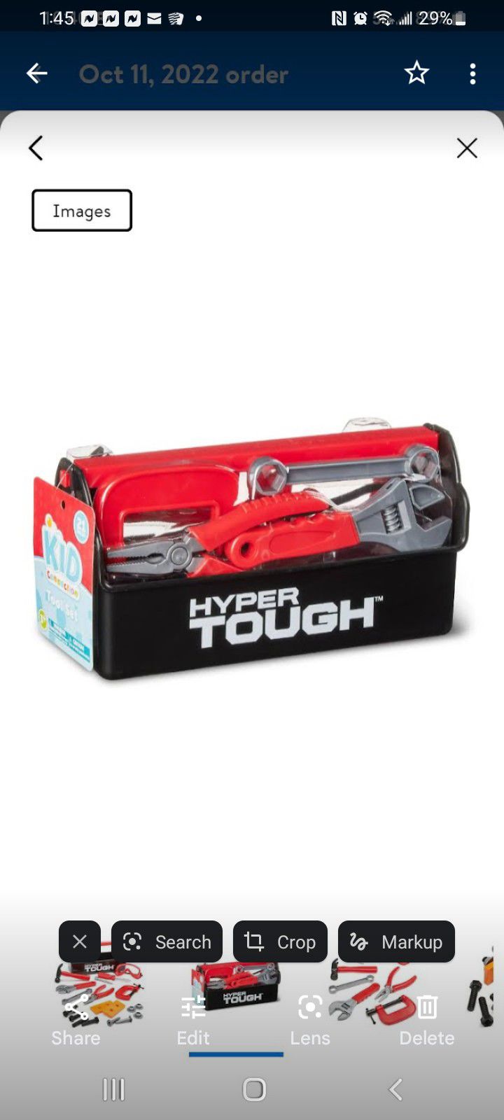 Hyper Tough Tool Box With Tools For Kids. 
