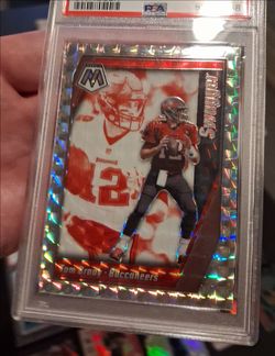 Tom Brady PSA 9 2020 Panini Mosaic Prizm Tom Brady SWAGGER Football Card PSA 9