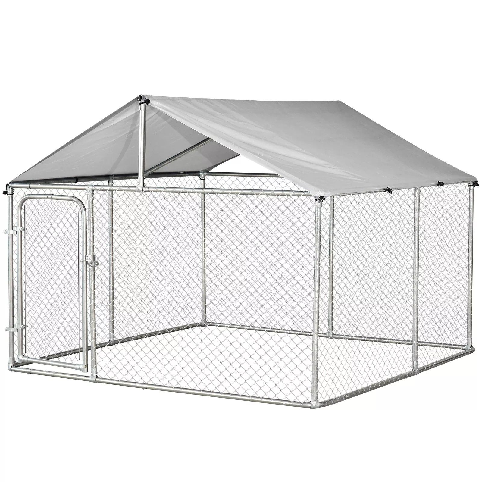 Roofed Chain Link Dog Kennel