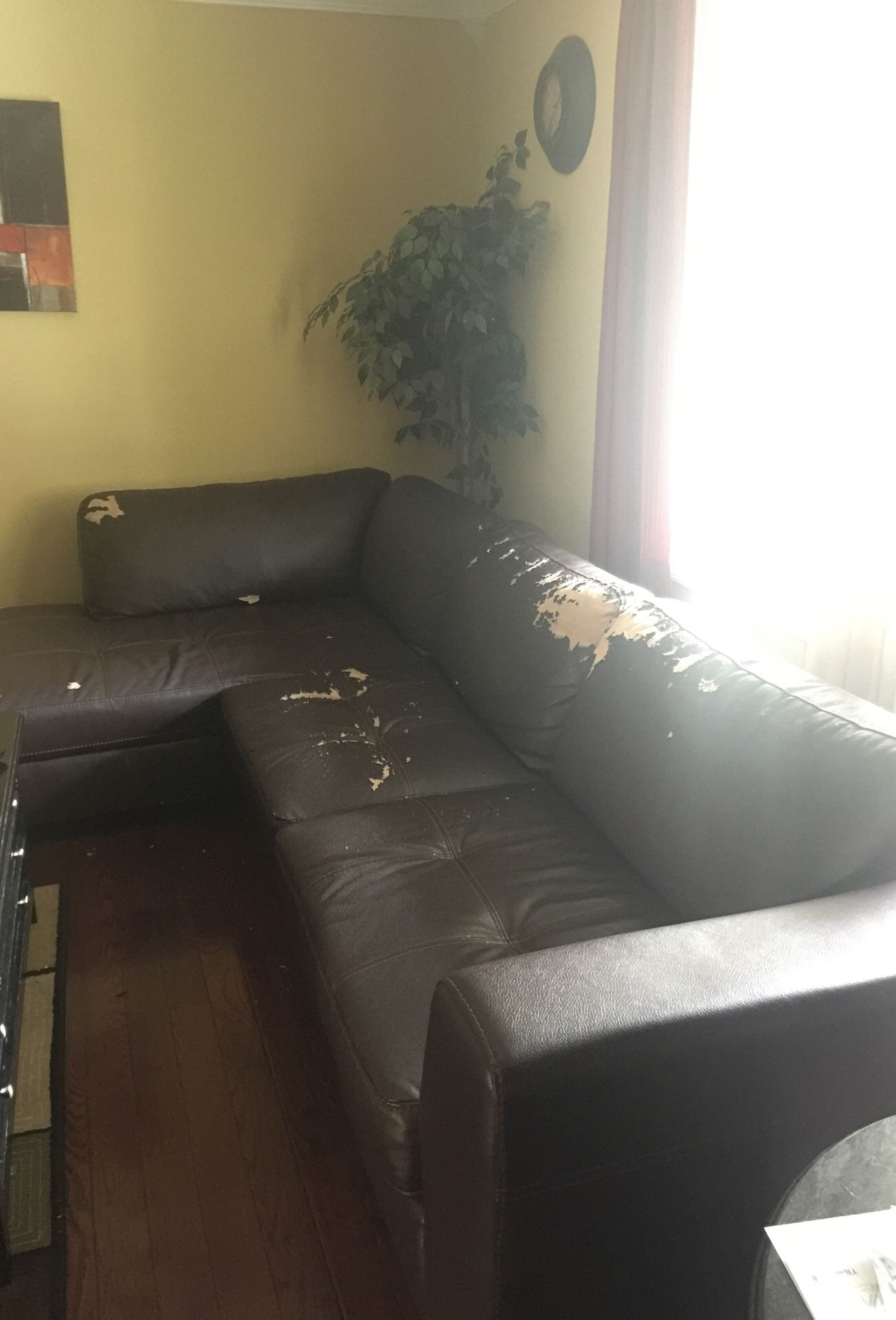 Bonded leather sectional