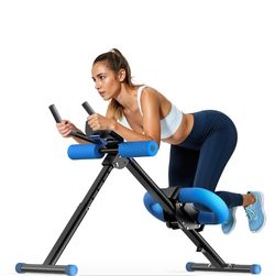 OWLSKY Ab Machine, Adjustable Ab Trainer Machine for Abs Workout at Home Gym, Foldable, Knee Protection, LCD Monitor, Device Holder, 400 LBS, Abdomina