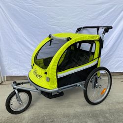 Double Child Stroller Bicycle Bike Trailer. Jogger. Firm! Item is un-used. 