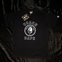BAPE x Coach College Tee, Black, Sizes S & L