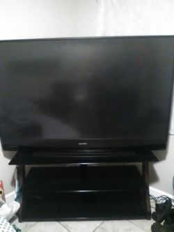60in. Mitsubishi projection t.v and stand