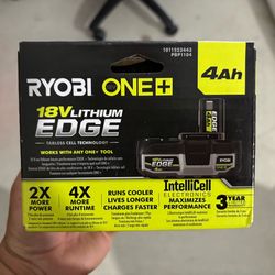 RYOBI, 4Ah, 18 V lithium edge tabless cell battery