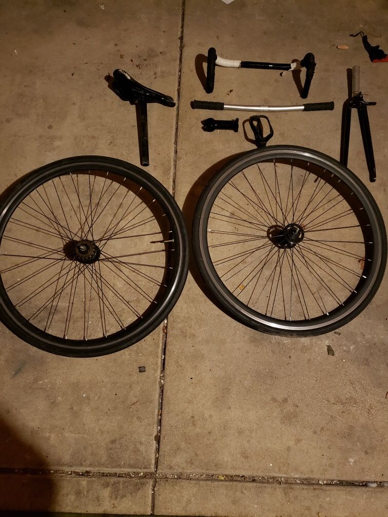 SKU FIXIE BIKE FRONT WHEEL TIRE AND PARTS ALSO ABLE TO BUY SEPARATELY