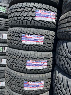 275/55/20 A/t American  New Tires Set Of 4 Installed And Balanced Set De 4 Llantas Nuevas Instaladas Y Balanceadas