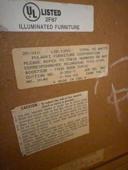 Pulaski Four-Door Lighted Curio Cabinet – Made in USA – Solid Wood – $600 OBO