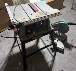 Task Force Bench Table Saw with Stand