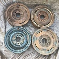 Chevrolet 16x4 6 Lug Wheels Clips Steel Rim 1930s 1940s 1950s Original GM SET