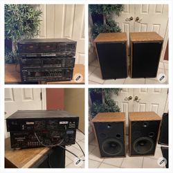 Vintage Pioneer Stereo And AAL Home Speaker System