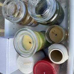Basket Of Candles Used Some New 