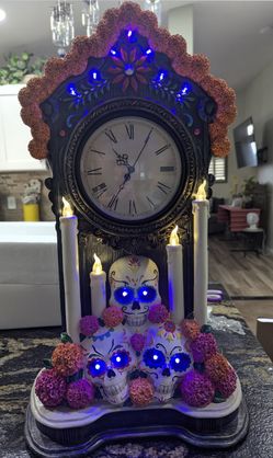 Dia De Los Muertos Clock