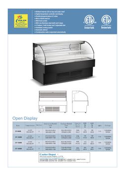 NSF 72" Open Display Refrigerated Showcase | CF-1800B