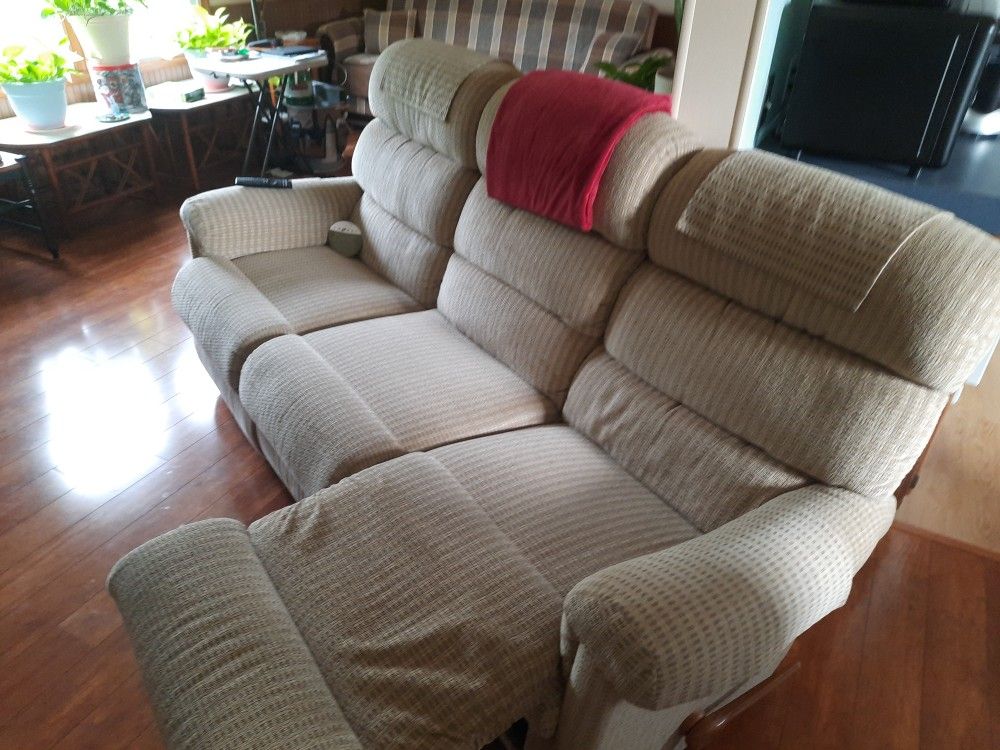 LaZBOY Sofa , Loveseat, Recliner W/ Removable Backs $500.
