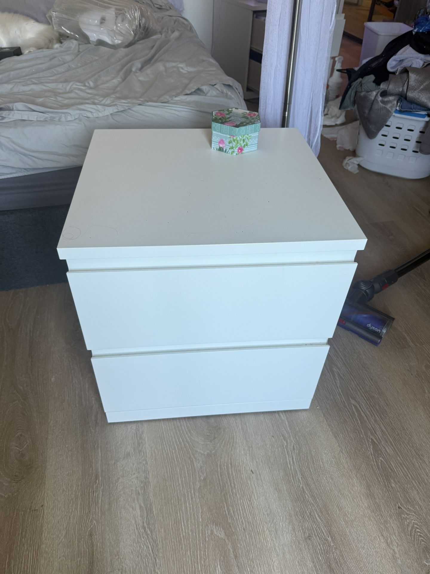 β¨ IKEA STORKLINTA Nightstand β White, 2 Drawers β Excellent Condition! β¨