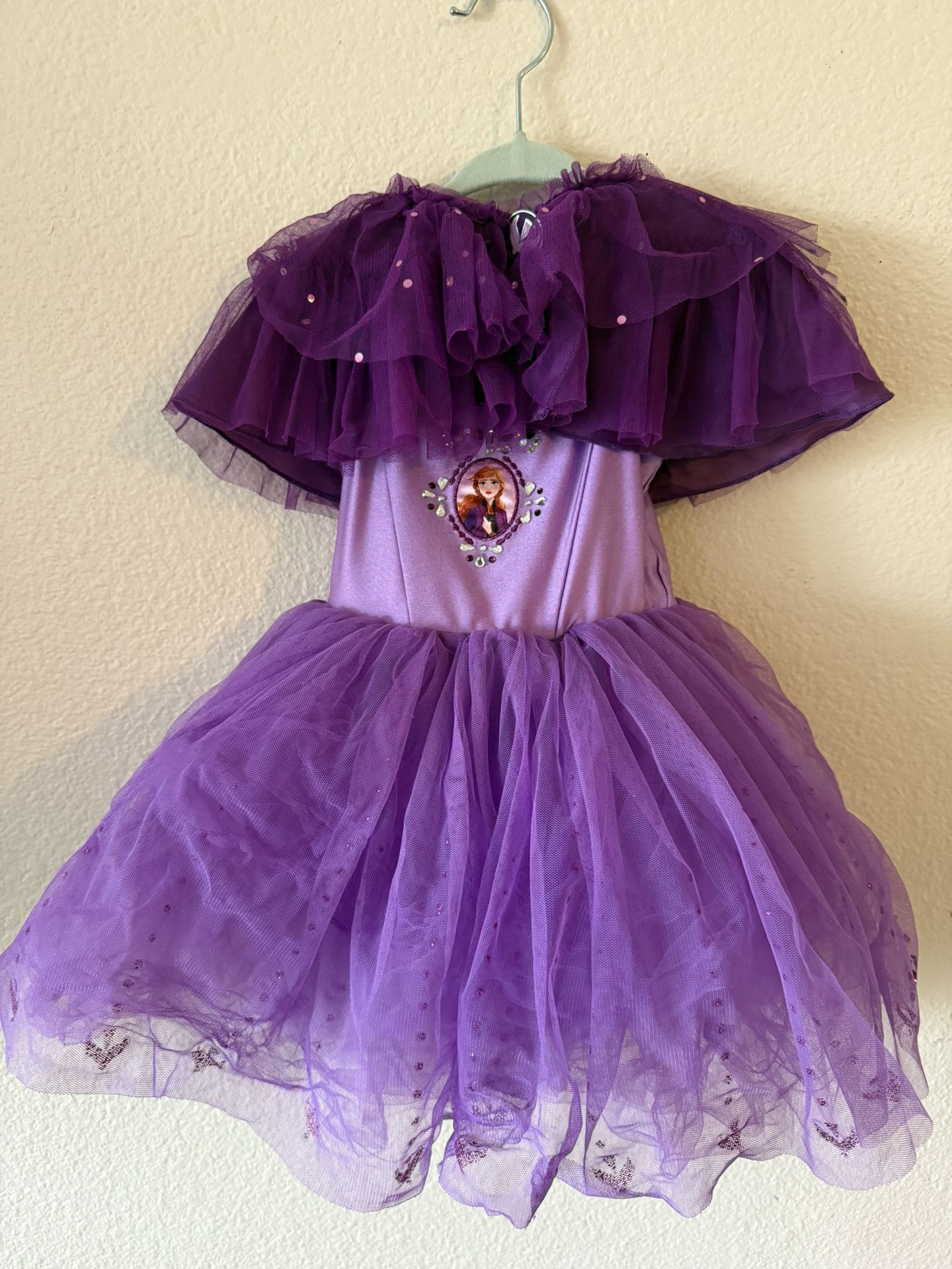 Frozen Ana Purple Tutu Dress with Cape Size 3
