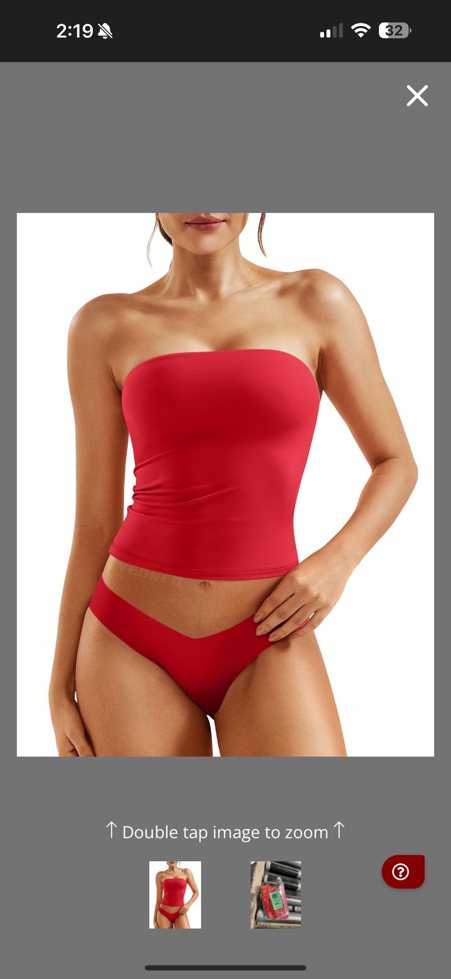 YEOREO Crop TOP ESTRAPLE BÁSICO Talla S