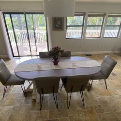 Solid Oak Dining Room Table