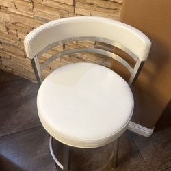 White Bar Stool 