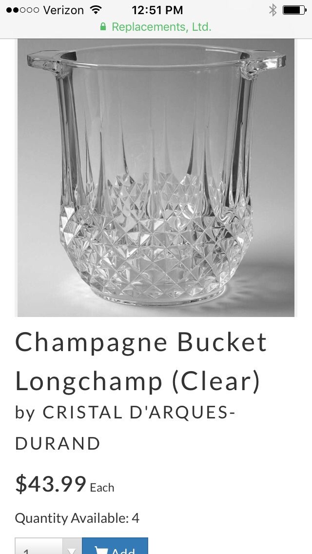 Real crystal champagne bucket