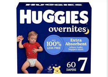 Huggies overnight size 7, 60 count