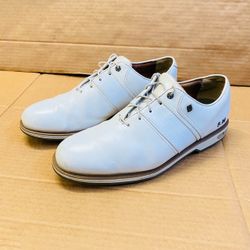 FootJoy Dryjoys Premiere Series Packard Golf Shoes Men's 12.5 White Low Sneakers. Minor scratches from previous use.
